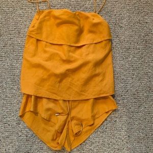Sabo Skirt Mustard Tie Back Romper💛💛